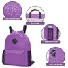 WANDF Drawstring Backpack Sports Bag with Shoe Compartment Water Resistant
