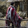 Aztec Patterned Throw Blanket with Soft Sherpa Lining, Traditional Southwestern