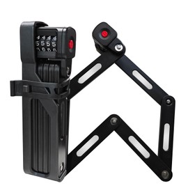 MEINUOKA 35 Inch Folding Bike Lock with Mount Bracket Kit, 4-Digit Combination for Bicycles, Electric Scooters, Heavy Duty Anti-Theft, Anti-Cut, Anti-Pry Bicycle Lock