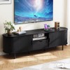 69-Inch Wood TV Stand with Power Outlet and Hidden Storage
