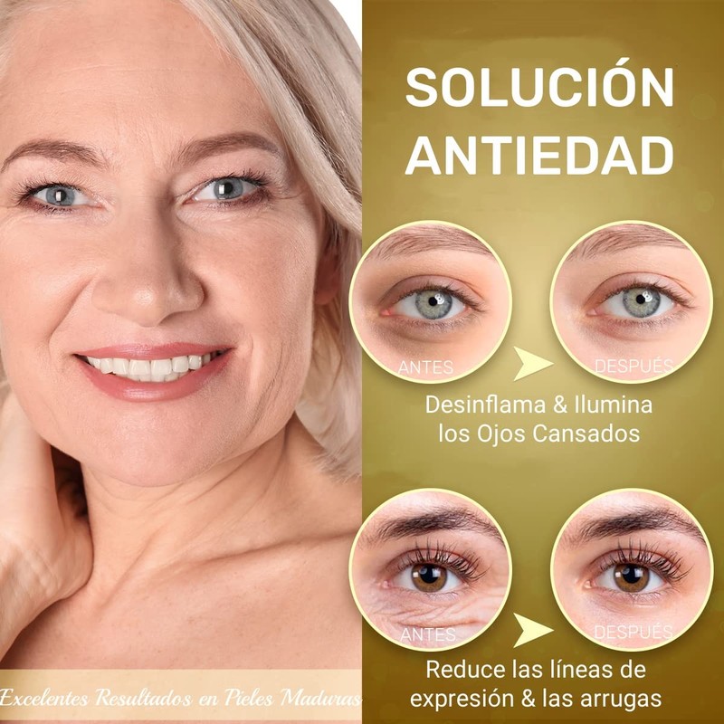 Parches para Ojos 24k Oro- 20 Pares Mascarillas de Colageno