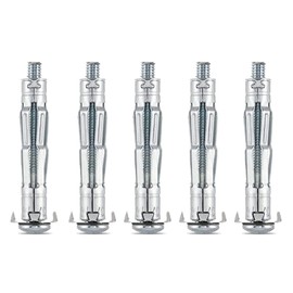 20 pcs Molly Bolts, M5*52 Metal Drywall Anchors, Zinc Plated Steel Hollow Anchor for Plaster Walls, Hollow Anchor for Drywall (M5*52)