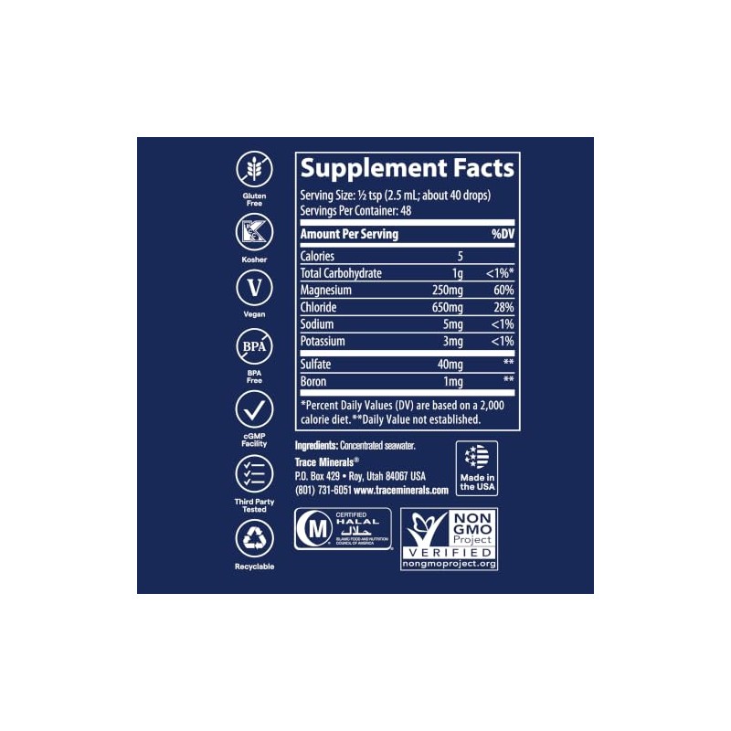Trace Minerals ConcenTrace Drops 118 ml - Balance de electrolitos