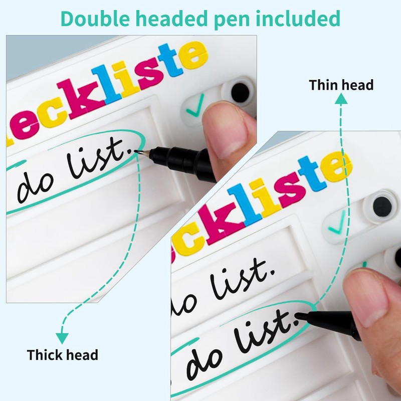 Checklist Board, Checklist Board, Stick-On Task List, Reusable Memo Board