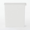 MUJI MAB04A6S Polypropylene Trash Can, Square Shape, Mini (Approx. 0.9