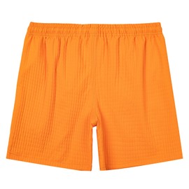 CALBOUNT Boys Beach Trunk Swim Shorts Mesh Lining Boardshorts Lightweight Beachwear Orange 9-10 Years