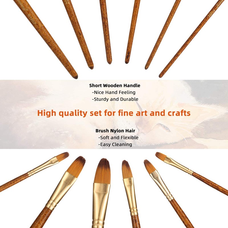 Silithus Paint Brushes 6 Pieces Set, Professional Fine Tip Paint