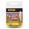 General Tools 8495 Pocket Hole Plugs, Hardwood, 50-Pack