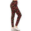 Leggings Depot JGA-R991-L Sweet Cherries Print Jogger Pants w/Pockets, Large