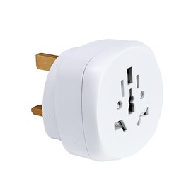 World To UK Plug Adapter | Double Dragon Universal Travel Adaptor With 10A Fuse | UK Safety Standards | Accepts US, Europe, Australia, China Plugs For Use in UK (1 Pack)