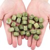KYEYGWO Green Jade Witches Runes Set, Rune Stones with Engraved