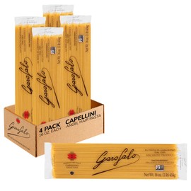Garofalo – Premium Durum Wheat Semolina Capellini, Angel Hair Pasta, Italian Made, Bronze-Drawn, Al-Dente, One-Ingredient Pasta (4 pack)