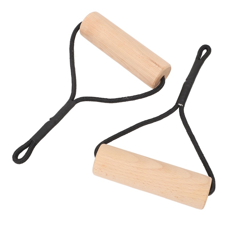 Wooden Gymnastic Rings Portable Pull Up Handles Arm Strength Trainer