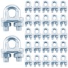 25 Pcs M10 Wire Rope Clip Clamps, 3/8" U-Bolt Saddle