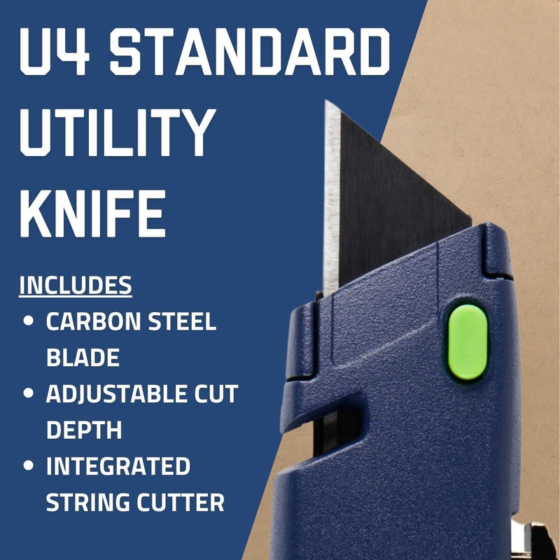 AccuTec Pro Safety U4 Standard Utility Knife - Pocket-Sized Cutting