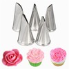 5 Pcs Pastry Decorating Tips, Stainless Steel Baking Kits, Piping