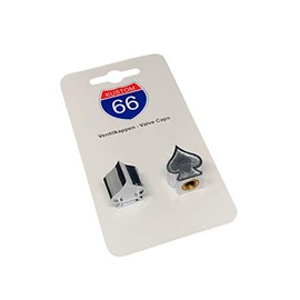 Set of 2 Valve Caps Spades Silver for Motorcycle