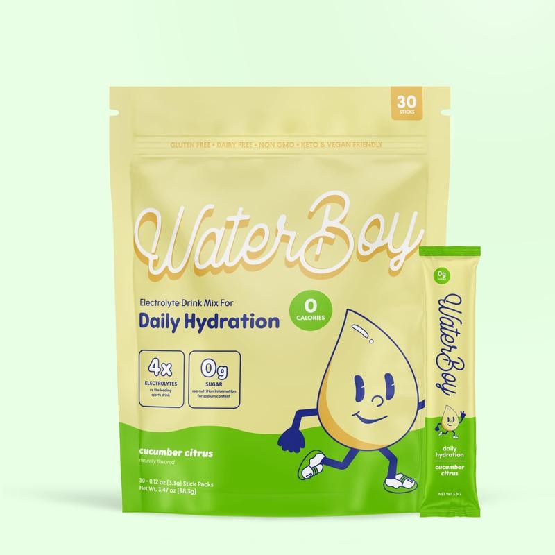 Daily Hydration Supplement | Sugar Free 1,570mg Electrolyte Powder Packets:_Watermelon_30