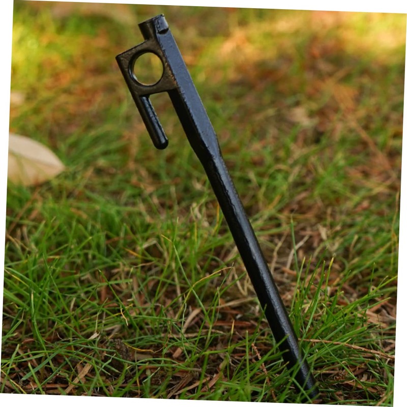 Outanaya 4pcs Iron Tent Pegs Ground Stakes for Camping Beach