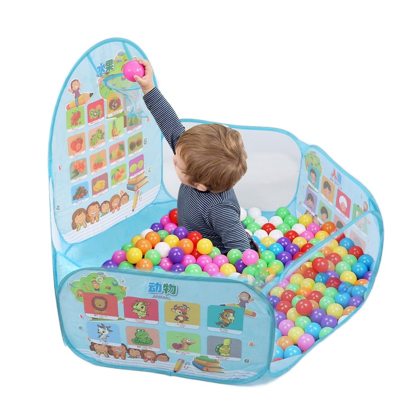 Children's 1.2m Basketball Pool Big Safe Foldable Blue Kids Indoor