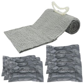 Pack of 8 Tourniquet Israeli Bandage, 6 Inch Grey Packaging Tourniquet Holster Bandage, Multi-Purpose Pressure Bandage Israeli Bandage Original, Emergency Israeli Bandage, for Outdoor Sports, Camping