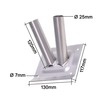 Aqbau Flag Holder Silver 2-Way Flag Pole Holder Flag Pole