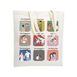 WZJHCL Korean Drama Tote Bag K-Drama Lover Tote Shopping Bag K-Drama Addict Reusable Grocery Tote Bag K-Drama Fans Gift (Korean Tote Bag)