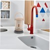 NOLITOY Handheld Kitchen Scrub Brush with Soap Dispenser Transparent Window