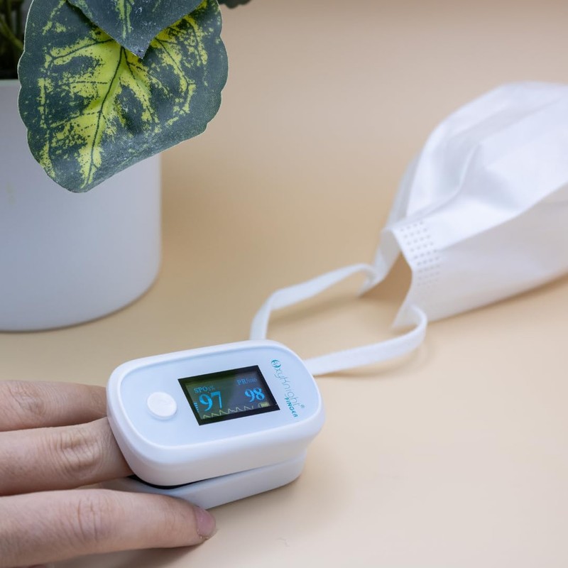 Bluetooth Fingertip Pulse Oximeter - Measures Oxygen Level, Pulse Rate