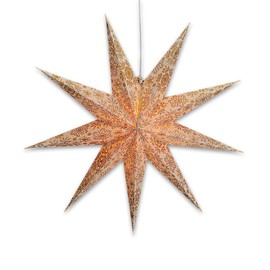 Illuminated 5-Point Star in White - 60 cm Paper Star, Christmas Star including Cable with Switch, 3.5 Metres