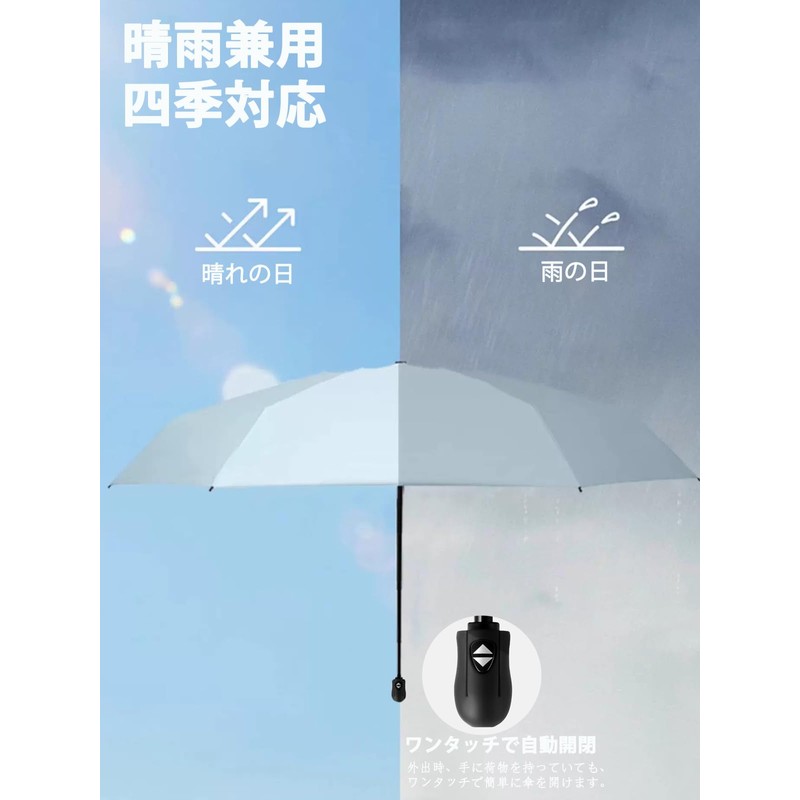 (JIS Certified) Parasol, Folding Parasol, One-touch, Automatic Open and Close,