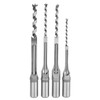 4pcs Square Hole Drill Bits 1/4 5/16 3/8 1/2 Wood