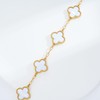 ECNOTX Lucky Bracelets for Women，Luxury 18K Gold Plated Clover Bracelet