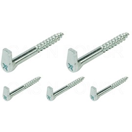 Gas N Pow3r x5 Screw Hooks with Cross Slot Heavy Duty GALVANISED Steel SELF Tapping Wood 5.8 x 100mm