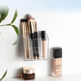Caja Organizadora De Brochas Y Labiales Transparente