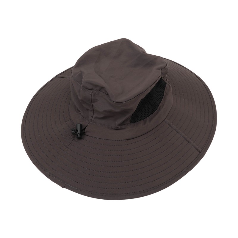Sun Hat Nylon Dark Gray UV Protection Breathable Adjustable Wide