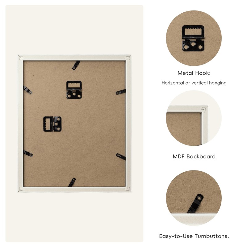ArtbyHannah 8 Pack Black Picture Frames fo Gallery Wall Set