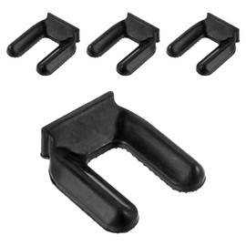 sourcing map Wheel Stoppers, 4 Pcs 5cm Furniture Stopper Furniture Wheel Caster Cups Rubber Non-Slip Foot Mats Bed Caster Stoppers for Sofas Beds Hard Floors, Black