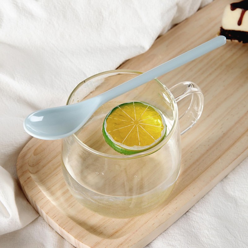 10-Piece Plastic Spoon Set, Multi-Color Plastic Spoons, Long Plastic Egg