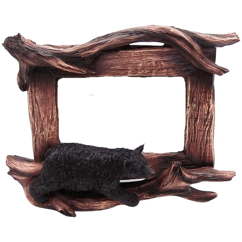 Wowser Bear on Deadwood Picture Frame, Holds 6x4 Photo, Tabletop