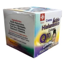 Crema Facial Antiedad LA SANTISIMA NATURAL con Ácido Hialurónico, Colágeno y Q10 para Piel Mixta