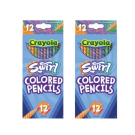 Crayola 2X12 CRAYOLA SWIRL COLORED PENCILS back to school supply pre-sharpen COLORED PEN