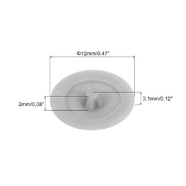 sourcing map 40PCS Screw Cap Covers, 12mm Waterproof Plastic Screw Decorative Caps for Phillips Cam Lock Nuts Self-Tapping Screws, Light Gray