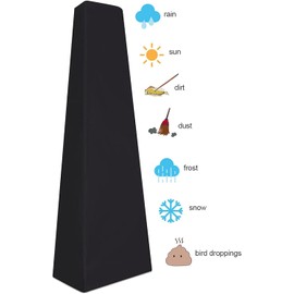 Patio Heater Cover,87 Inch Heavy Duty Waterproof Outdoor Garden Heater Cover,Waterproof Heater Protection Cover for Pyramid Patio Heaters,Triangle Tall Heater Cover