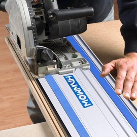 110" Track Saws Guide Rail Replacement for Makita and Fit for Festool, Includes 2 PCS 55" Aluminum Extruded Guided Rails and 2 Guide Rail Connectors for Woodworking Longer Cuts, Sliver