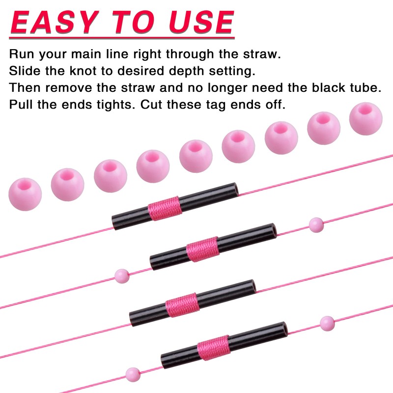 Bobber Stops for Fishing Floats, 100Pcs Slip Bobber Stop Knots