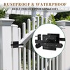Goaylate Double Sided Gate Latch Aluminum, Heavy Duty Black Fence
