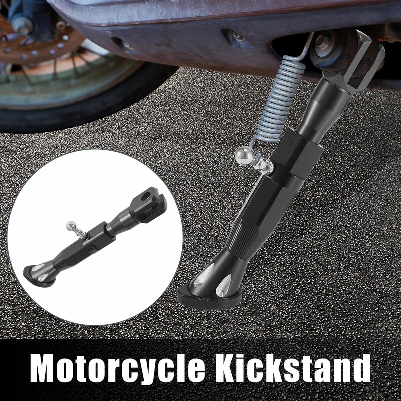 Motoforti Universal Adjustable CNC Aluminum Alloy Motorcycle Kickstand Side Support