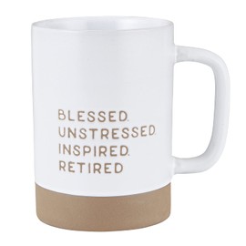 Faithworks Creative Brands Inspirational Dip-Glazed Stoneware Mug, 17-Ounce, Unstressed