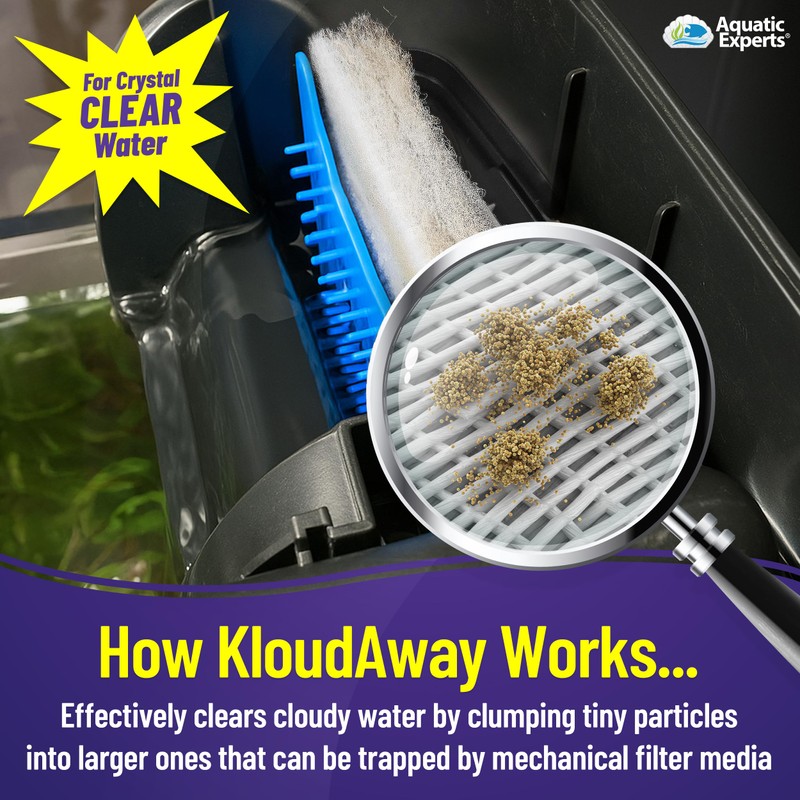KloudAway Freshwater Aquarium Water Clarifier - Clears Cloudy Water, Water